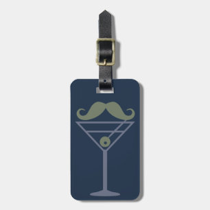 Étiquette À Bagage Martini Mustache étiquette de bagage personnalisée