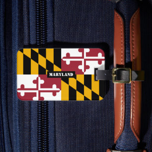 Étiquette À Bagage Maryland Bagages Tags, patriotique Maryland Drapea