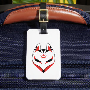 Étiquette À Bagage Masque japonais Kitsune Fox