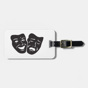 Étiquette À Bagage Masques de théâtre de drame de tragédie de comédie