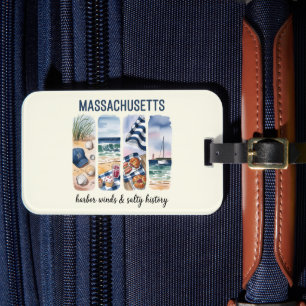 Étiquette À Bagage Massachusetts - Harbor Winds & Salty History