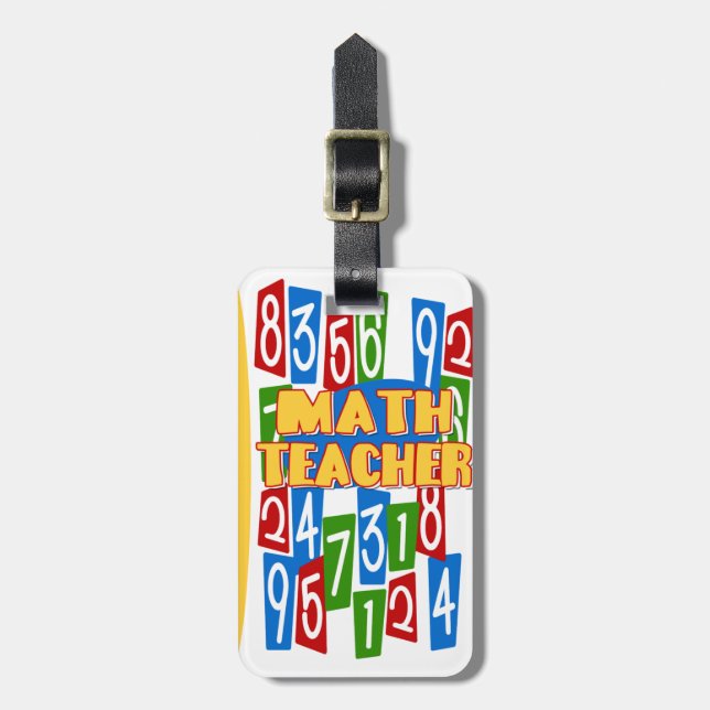 Étiquette À Bagage Math Teacher (Devant Vertical)