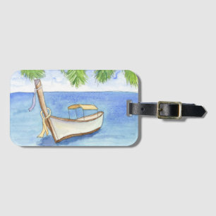 Étiquette À Bagage Matin à Bali Aquarelle