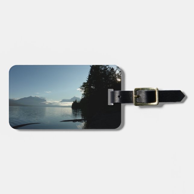 Étiquette À Bagage Matin au lac McDonald dans le parc national des Gl (Devant horizontal)
