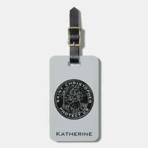 Étiquette À Bagage Médaille de Christopher de saint