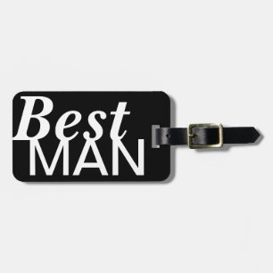 Étiquette À Bagage Meilleur homme noir et blanc