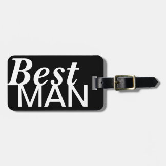 Étiquette À Bagage Meilleur homme noir et blanc
