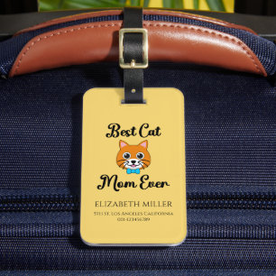 Étiquette À Bagage Meilleure maman chatte jamais personnaliser