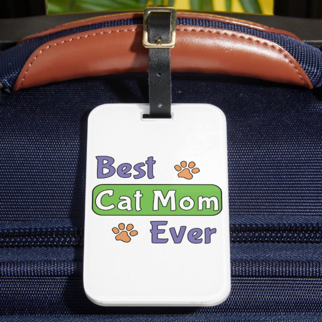 Étiquette À Bagage Meilleure maman de chat de tous les temps (Insitu Rectoal 2)