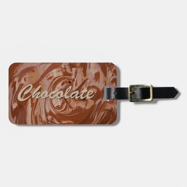 Étiquette À Bagage Melted chocolate texture (Devant horizontal)