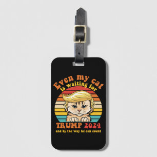 Étiquette À Bagage Même Mon Chat Attend Le Vêtement Trump 2024