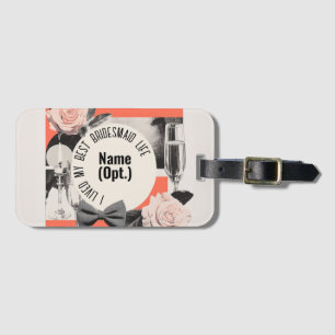 Étiquette À Bagage Merci de la fête nuptiale, Vintage moderne du mili