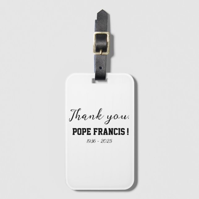 Étiquette À Bagage Merci, le pape François ! décédé Wind Chime (Devant Vertical)