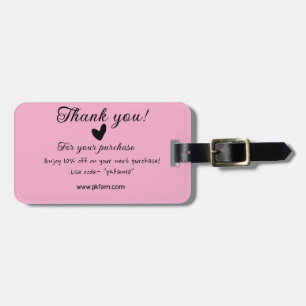 Étiquette À Bagage Merci pour l'achat des détails de la famille rose
