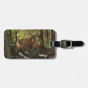 Étiquette À Bagage Mère et bébé cerf au Parc national de Shenandoah