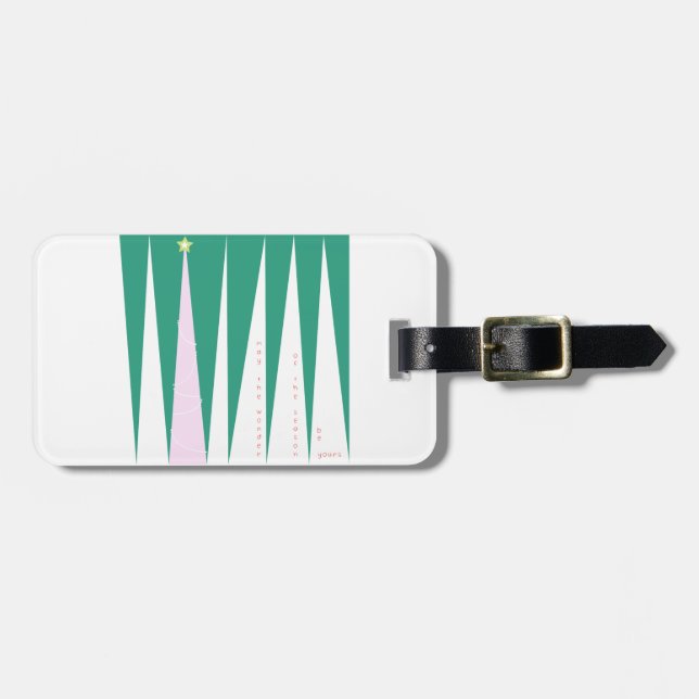 Étiquette À Bagage Merveilleuse de la saison Arbre de Noël (Devant horizontal)