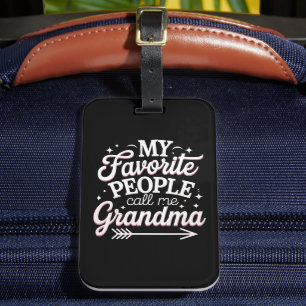 Étiquette À Bagage Mes personnes préférées m'appellent grand-mère pou