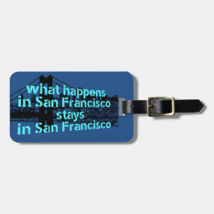 Étiquette À Bagage Message graphique frais au sujet de San Francisco…