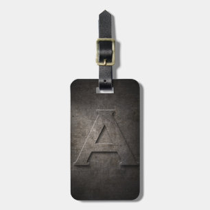 Étiquette À Bagage Métal noir en bronze une étiquette de bagage de