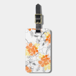 Étiquette À Bagage Midnight Garden Hawaiian Hibiscus Bagages Tags
