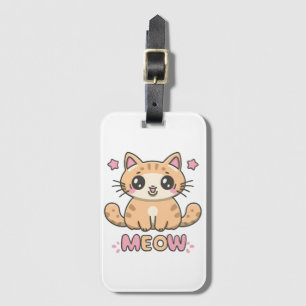 Étiquette À Bagage mignon chat meow
