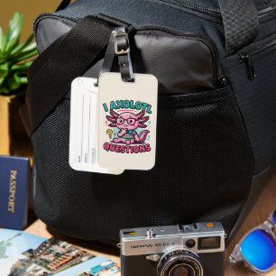 Étiquette À Bagage Mignon Je Questions Axolotl nerd aztec avec des lu
