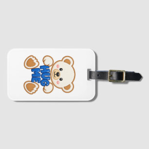 Étiquette À Bagage Mignon ours en peluche câlin Broderie Style Mignon