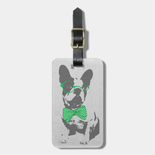 Étiquette À Bagage Mignonne animal vintage à la mode Français bulldog