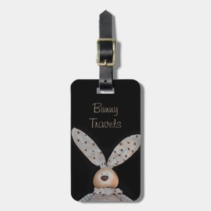 Étiquette À Bagage Mignonne et cousue lapin
