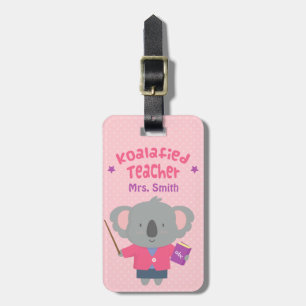 Étiquette À Bagage Mignonne Humour de Calembour Koala Professeure Fém