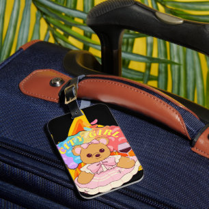 Étiquette À Bagage Mikitiez ours en peluche été gelée vin rouge feu