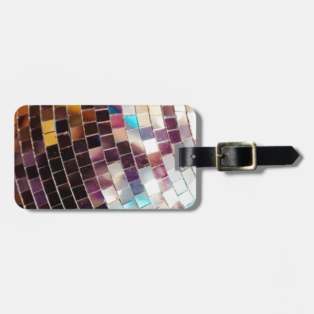 Étiquette À Bagage Mirror Disco Ball (Devant horizontal)