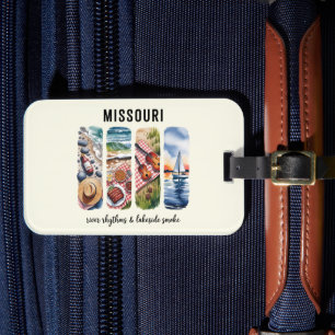 Étiquette À Bagage Missouri - Rythmes fluviaux et fumée latérale