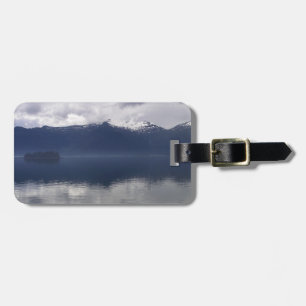 Étiquette À Bagage Misty Alaskan Sea dans les tons bleu