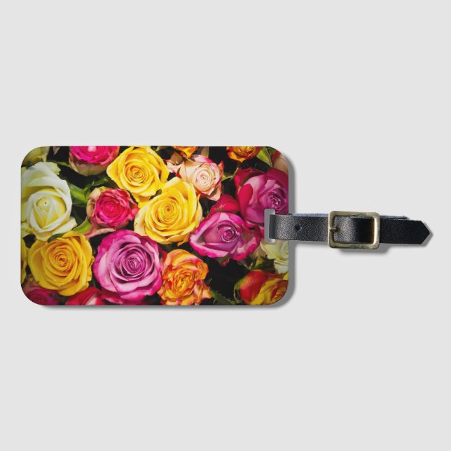 Étiquette À Bagage Mix rose (Devant Horizontal)