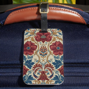 Étiquette À Bagage Modèle Art Nouveau Coquelicots de William Morris 