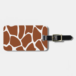 Étiquette À Bagage Modèle Brown d'impression de girafe