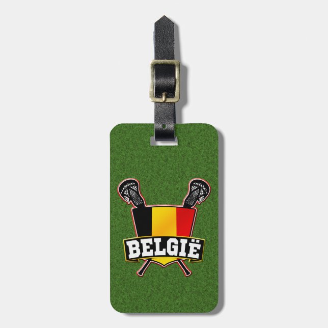Étiquette À Bagage Modèle de balise de bagage de crosse belge (Devant Vertical)