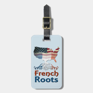 Étiquette À Bagage Modèle de balise de bagage des racines françaises 