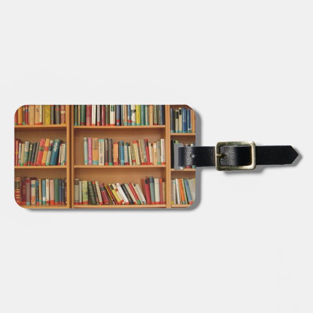Étiquette À Bagage Modèle de bibliothèque classique, bibliothèque, li (Devant horizontal)