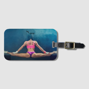 Étiquette À Bagage Modèle de condition physique féminine Split Thund