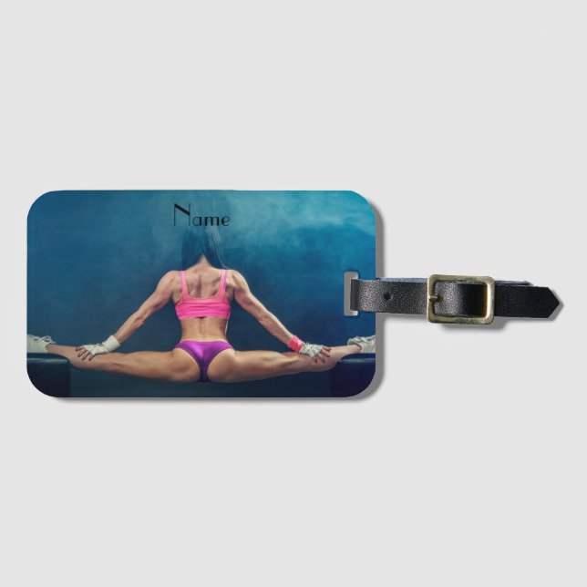 Étiquette À Bagage  Modèle de condition physique féminine Split Thund (Devant Horizontal)