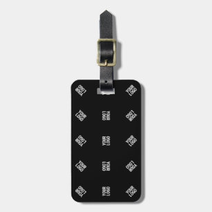 Étiquette À Bagage Modèle de motif de logo moderne unique   Noir
