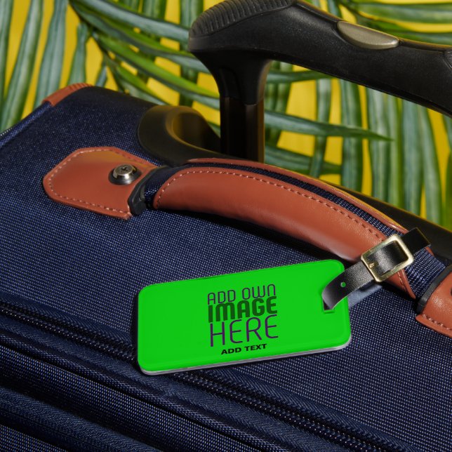 ÉTIQUETTE À BAGAGE MODELE DE TEXTE D'IMAGE VERT CITRON ÉDITABLE MODER (Insitu Rectoal 3)
