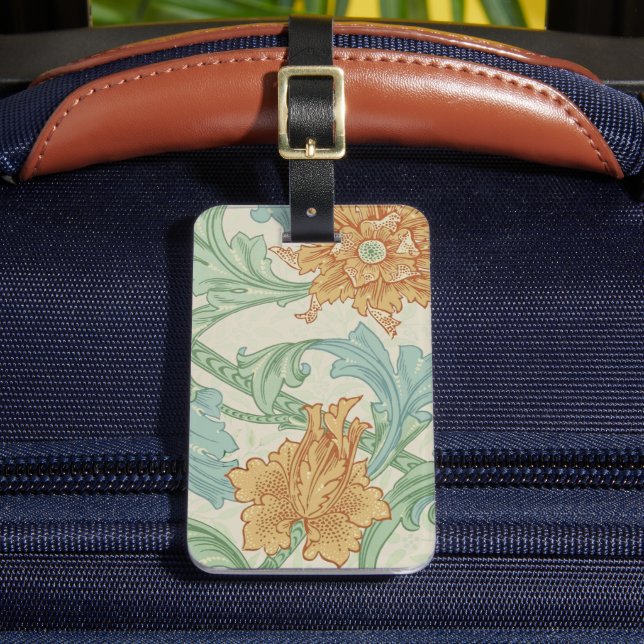 Étiquette À Bagage Modèle floral à tige unique de William Morris (Insitu Rectoal 2)