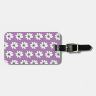 Étiquette À Bagage Modèle floral violet