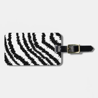 Étiquette À Bagage Modèle noir d'impression de zèbre