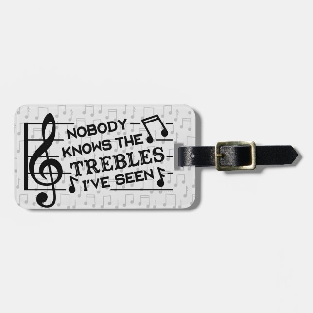 Étiquette À Bagage Modèle nommé triple drôle de la plaisanterie | de (Devant horizontal)