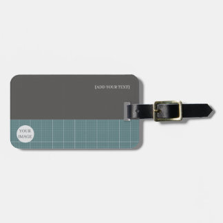 Étiquette À Bagage Modern Blueprint Geometric Grid Lugagge Tag LT01
