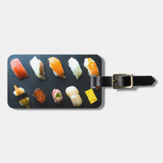 Étiquette À Bagage Modern Sushi Grid – Elegant Japanese Luggage Tag